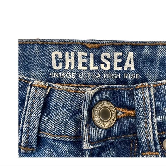 Garage Chelsea denim distressed high waist shorts size 3 - Picture 9 of 9
